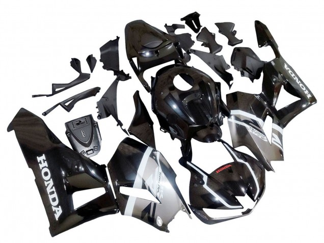 Carenados Moto Honda CBR600RR 2013-2023 - Plata Negro Brillante Asequibles