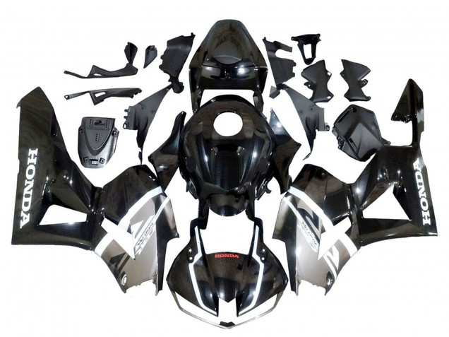 Carenados Moto Honda CBR600RR 2013-2023 - Plata Negro Brillante Asequibles