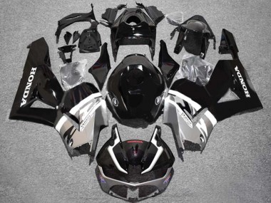Carenados Moto Honda CBR600RR 2013-2023 - Plata Negro Brillante Asequibles