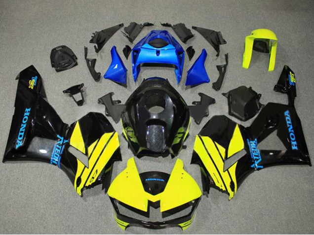 Carenados Moto Honda CBR600RR 2013-2023 - Azul Amarillo Negro Brillante Asequibles