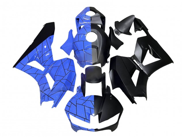 Carenado Moto Honda CBR600RR 2013-2023 - Azul Negro Mate Asequibles