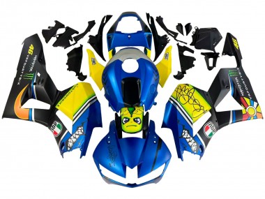 Carenados Moto Honda CBR600RR 2013-2023 - Azul Amarillo Negro Mate Verde Monstruo Tiburón Asequibles