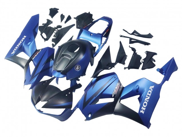 Carenados Moto Honda CBR600RR 2013-2023 - Azul Negro Mate Carrera Asequibles