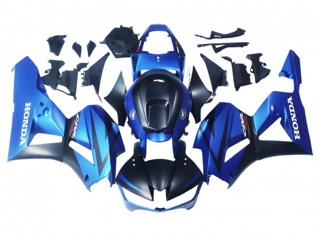 Carenados Moto Honda CBR600RR 2013-2023 - Azul Negro Mate Carrera Asequibles