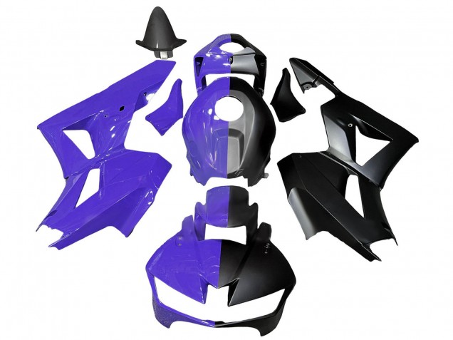 Carenados Moto Honda CBR600RR 2013-2023 - Púrpura Negro Mate Dividir Asequibles