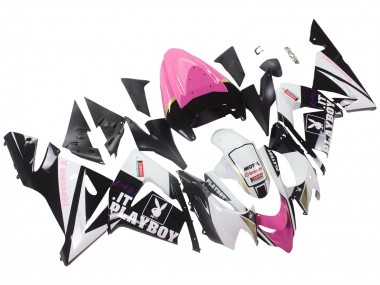 Carenados Moto Kawasaki ZX10R 2004-2005 - Negro Rosa Blanco Playboy Motul Asequibles
