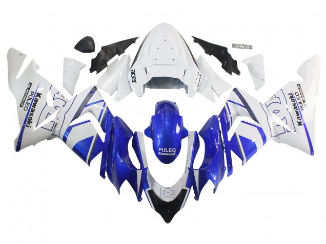 Carenado Moto Kawasaki ZX10R 2004-2005 - Negro Blanco Asequibles