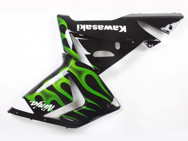Carenados Moto Kawasaki ZX10R 2004-2005 - Negro Verde Llama Ninja Asequibles