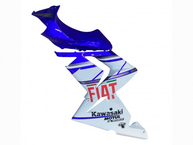 Carenados Moto Kawasaki ZX10R 2004-2005 - Azul Brillante Blanco Fiat Motul Asequibles