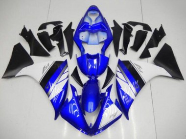 Carenados Moto Yamaha YZF R1 2009-2011 - Azul Blanco Negro Mate Asequibles