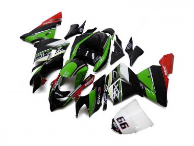 Carenados Moto Kawasaki ZX10R 2004-2005 - Blanco Negro Verde Elf Asequibles