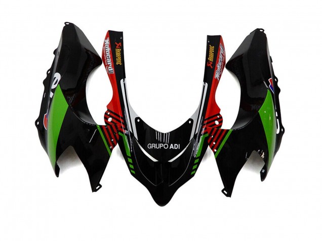 Carenados Moto Kawasaki ZX10R 2004-2005 - Blanco Negro Verde Elf Asequibles