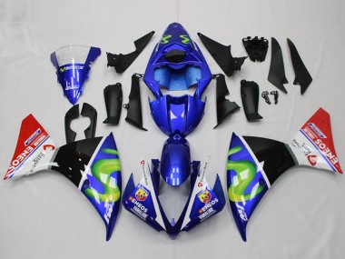 Carenados Moto Yamaha YZF R1 2012-2014 - Azul Blanco Rojo Negro Brillante Verde ENEOS Yamalube Asequibles