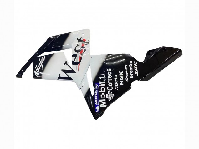 Carenados Moto Kawasaki ZX10R 2004-2005 - Blanco Negro West Ninja Asequibles