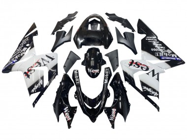 Carenados Moto Kawasaki ZX10R 2004-2005 - Blanco Negro West Ninja Asequibles