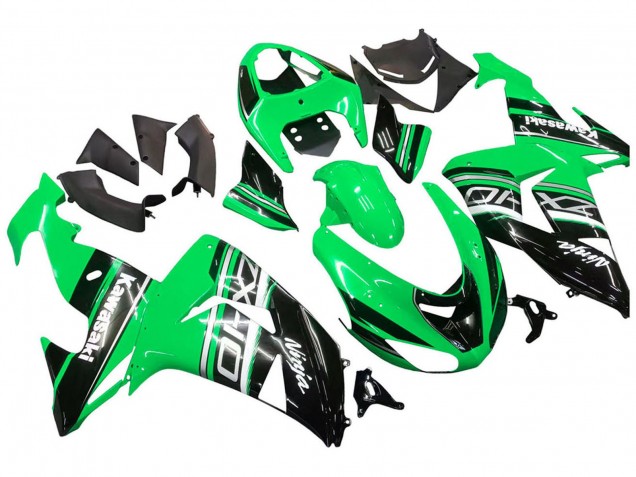 Kits Carenado Moto Kawasaki ZX10R 2006-2007 - Verde Blanco Negro Asequibles