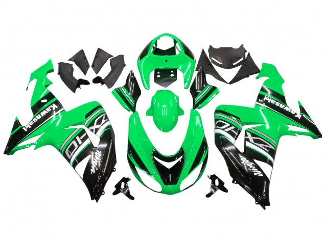 Kits Carenado Moto Kawasaki ZX10R 2006-2007 - Verde Blanco Negro Asequibles