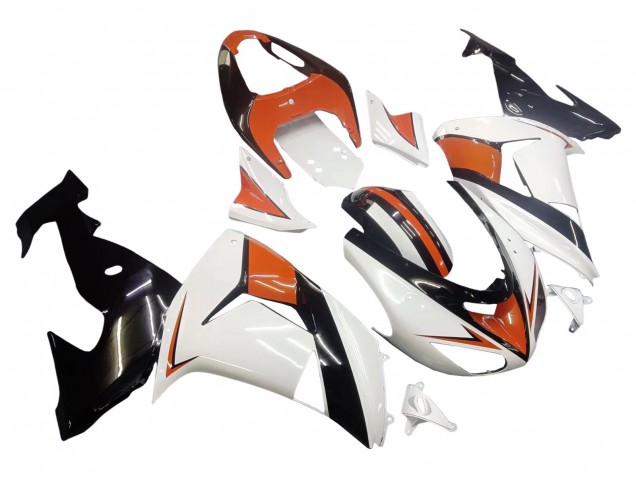Carenados Moto Kawasaki ZX10R 2006-2007 - Blanco Naranja Negro Asequibles