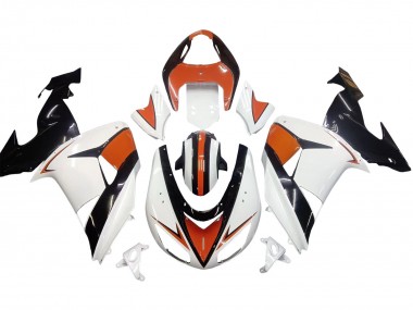 Carenados Moto Kawasaki ZX10R 2006-2007 - Blanco Naranja Negro Asequibles