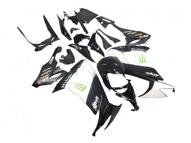 Carenados Moto Kawasaki ZX10R 2008-2010 - Negro Brillante Blanco Verde Monstruo Elf Asequibles