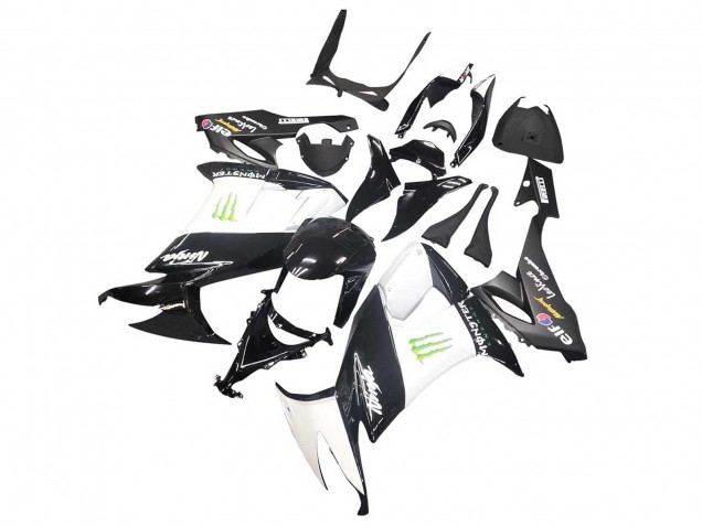 Carenados Moto Kawasaki ZX10R 2008-2010 - Negro Brillante Blanco Verde Monstruo Elf Asequibles