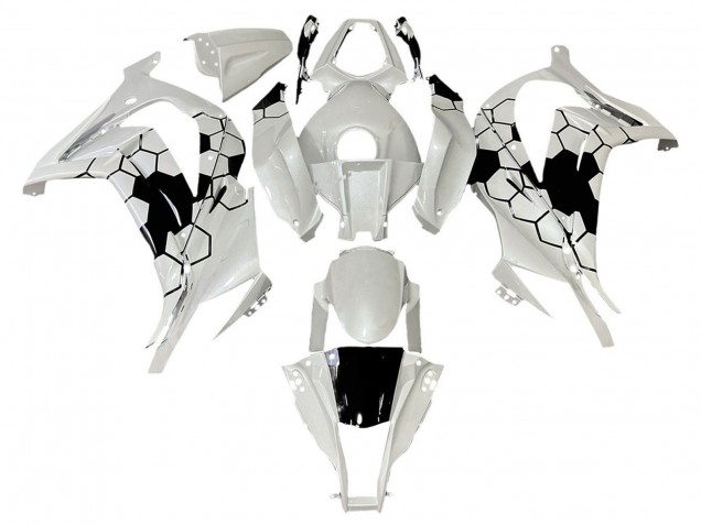 Carenados Moto Kawasaki ZX10R 2008-2010 - Blanco Negro Asequibles