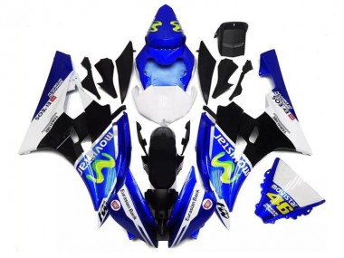Carenados Moto Yamaha YZF R6 2006-2007 - Azul Blanco Negro Verde MoviStar ENEOS Yamalube 46 Asequibles