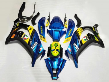 Carenados Moto Kawasaki ZX10R 2008-2010 - Azul Amarillo Negro Tiburón Asequibles