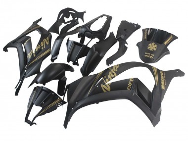 Carenados Moto Kawasaki ZX10R 2011-2015 - Negro Mate Oro Nieve Elf Asequibles