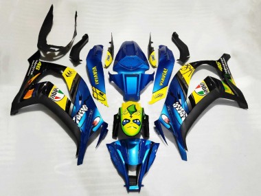 Carenados Moto Kawasaki ZX10R 2011-2015 - Azul Amarillo Negro Tiburón Asequibles