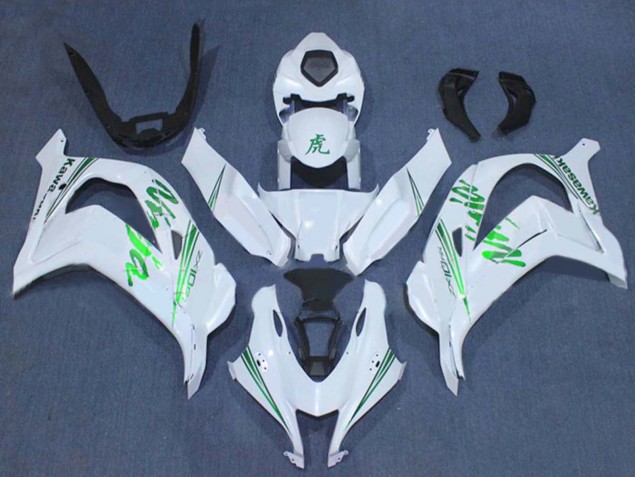 Carenados Moto Kawasaki ZX10R 2016-2020 - Blanco Verde Ninja Asequibles