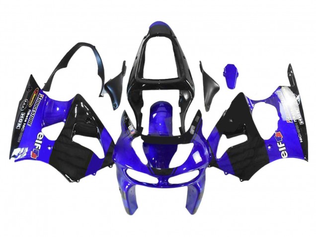 Carenados Moto Kawasaki ZX6R 1998-1999 - Azul Negro Brillante Elf Bridgestone Asequibles