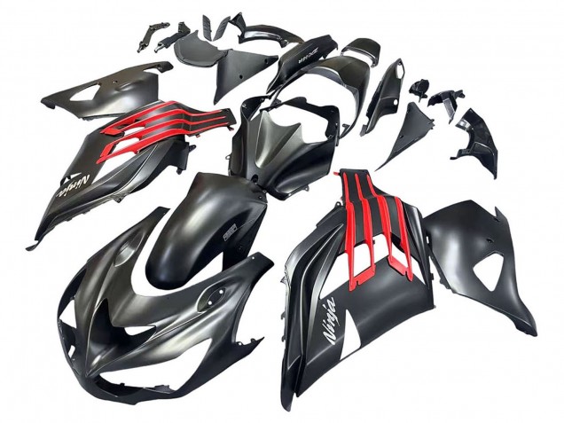 Carenados Moto Kawasaki ZX14R ZZR1400 2012-2024 - Negro Mate Rojo Blanco Ninja Asequibles
