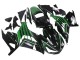 Carenados Moto Kawasaki ZX14R ZZR1400 2012-2024 - Verde Negro Brillante Raya Asequibles