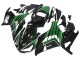 Carenados Moto Kawasaki ZX14R ZZR1400 2012-2024 - Verde Negro Brillante Raya Asequibles