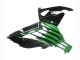 Carenados Moto Kawasaki ZX14R ZZR1400 2012-2024 - Verde Negro Brillante Raya Asequibles