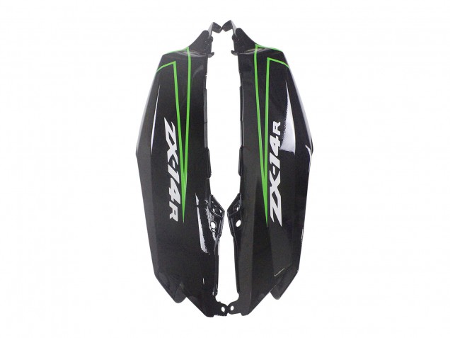 Carenados Moto Kawasaki ZX14R ZZR1400 2012-2024 - Verde Negro Brillante Raya Asequibles
