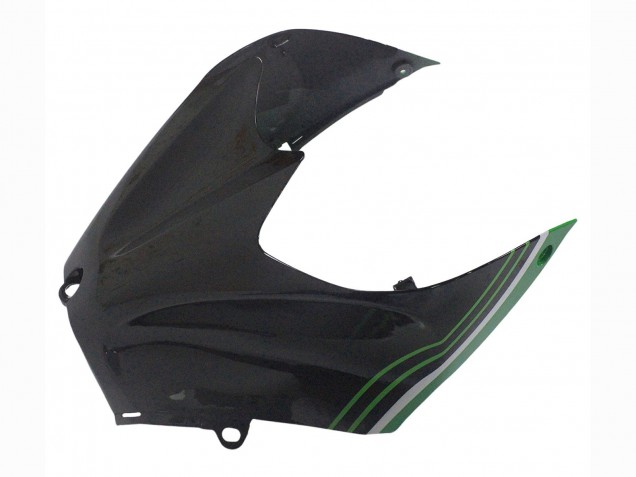 Carenados Moto Kawasaki ZX14R ZZR1400 2012-2024 - Verde Negro Brillante Raya Asequibles