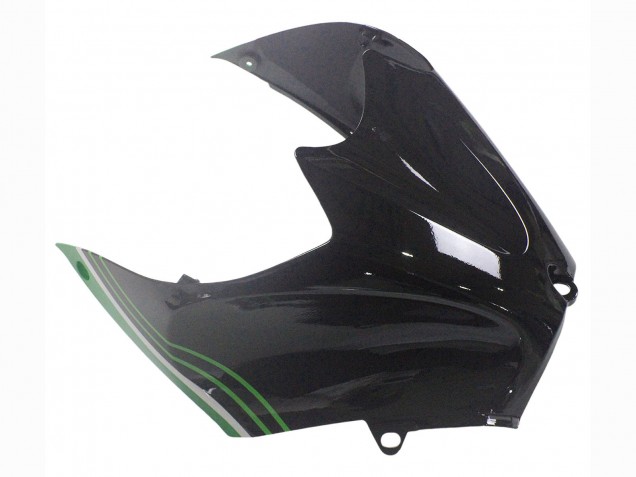 Carenados Moto Kawasaki ZX14R ZZR1400 2012-2024 - Verde Negro Brillante Raya Asequibles