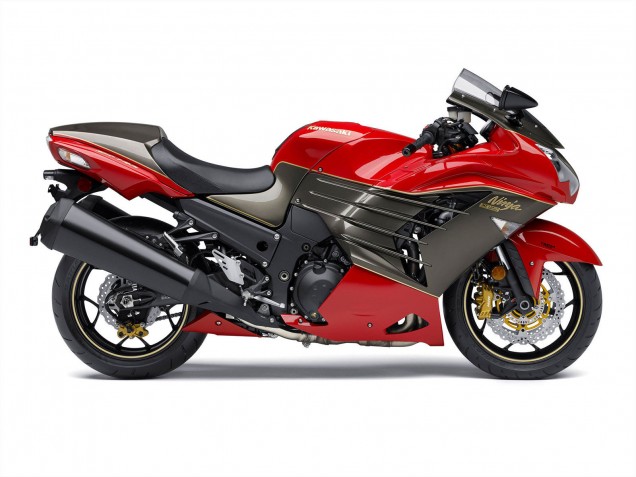 Carenados Moto Kawasaki ZX14R ZZR1400 2012-2024 - Rojo Negro Mate Oro Ninja Asequibles