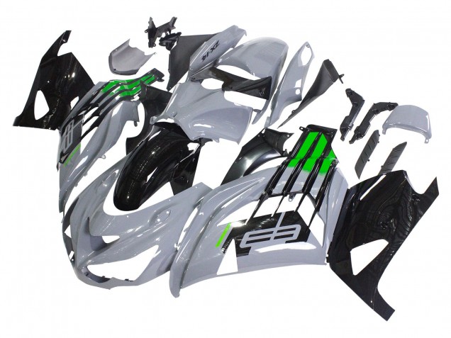 Carenados Moto Kawasaki ZX14R ZZR1400 2012-2024 - Gris Verde Negro Asequibles