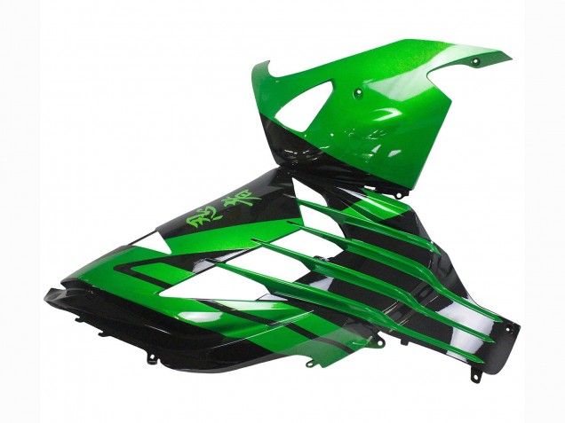 Kits Carenado Moto Kawasaki ZX14R ZZR1400 2012-2024 - Verde Negro Brillante Asequibles