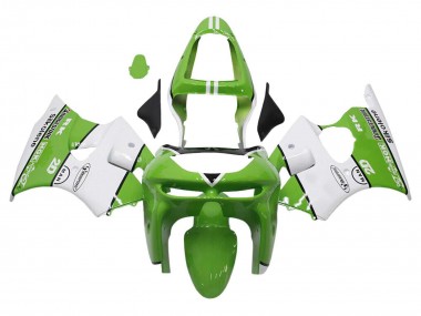 Carenados Moto Kawasaki ZX6R 1998-1999 - Verde Blanco Negro Silkolene Bridgestone Asequibles