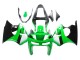 Carenados Moto Kawasaki ZX6R 1998-1999 - Verde Blanco Negro Brillante Asequibles