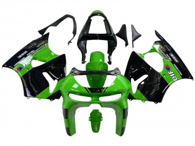 Carenados Moto Kawasaki ZX6R 1998-1999 - Verde Negro Brillante Elf Bridgestone Asequibles