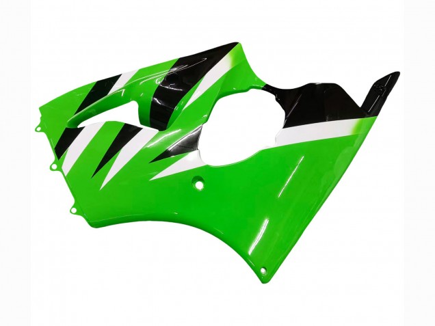 Carenados Moto Kawasaki ZX6R 2000-2002 - Verde Blanco Negro Asequibles