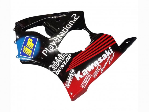 Carenados Moto Kawasaki ZX6R 2000-2002 - Negro Brillante Rojo Azul Rojo PlayStation 2 Asequibles