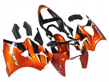Carenados Moto Kawasaki ZX6R 2000-2002 - Naranja Negro Asequibles