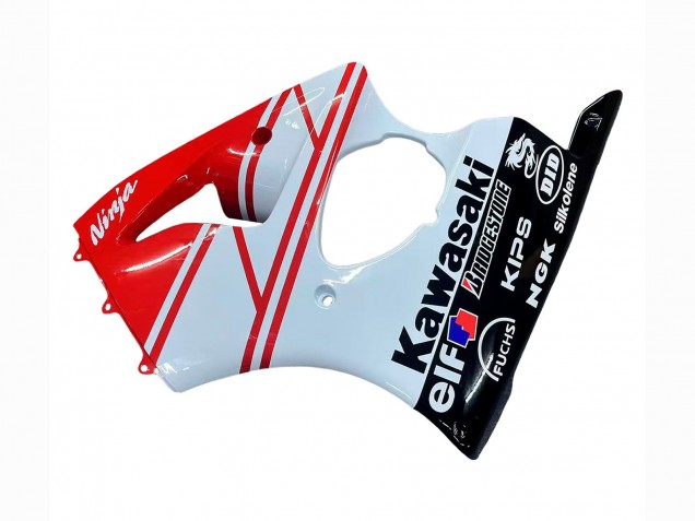 Carenados Moto Kawasaki ZX6R 2000-2002 - Blanco Rojo Negro Asequibles