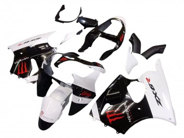 Carenados Moto Kawasaki ZX6R 2000-2002 - Blanco Negro Rojo Monstruo Asequibles